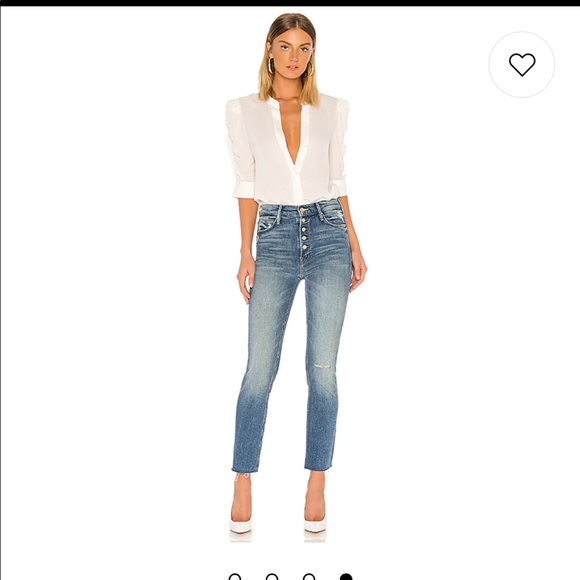 MOTHER pixie dazzler ankle fray jeans nwt